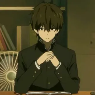 ☁ Houtarou Oreki Hyouka Anime, Chico, Personaje, Hyouka, Houtarou Oreki whatsapp sticker