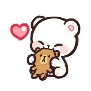 ❤️ beruang, kartun, imut, hati, mainan, binatang whatsapp sticker