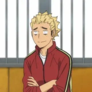 😅 Yu Nishinoya Haikyuu!! haikyuu, anime, manga, yu nishinoya, nishinoya, anime de deportes, voleibol whatsapp sticker