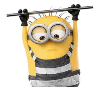 💪 Minion Despicable Me minion, prison, prisoner, cartoon, despicable me telegram sticker