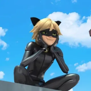 😱 Cat Noir Miraculous: Tales of Ladybug & Cat Noir Cat Noir, Miraculous Ladybug, Kartun, Anime, Superhero, Kucing whatsapp sticker