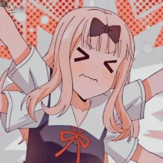 💌 Chika Fujiwara Kaguya-sama: Love Is War Anime, Chika Fujiwara, Kaguya-sama, Love is War, süß, Cartoon, Manga telegram sticker