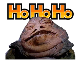 😂 Jabba the Hutt Star Wars Ho Ho Ho Ho jabba, hutt, star wars, natale, vacanze telegram sticker