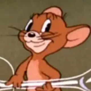 🙂 Jerry Mouse Tom and Jerry cartoon, mouse, Jerry, Tom and Jerry, animation telegram sticker