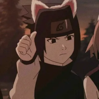 🍥 Sasuke Uchiha Naruto Anime, Manga, Sasuke, Uchiha, Telinga kucing, Ninja whatsapp sticker