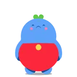 😿 Hoạt hình, Xanh dương, Dễ thương, Giọt, Minh họa, Nhân vật telegram sticker
