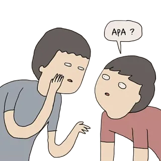 ❓ APA ? dessin animé, question, quoi telegram sticker
