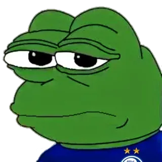 ⚽️ Pepe the Frog Pepe si Kodok, Meme Internet, Katak, Sedih, Meme whatsapp sticker