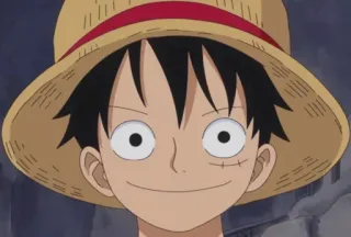 😊 Monkey D. Luffy One Piece anime, one piece, luffy, straw hat, cartoon telegram sticker