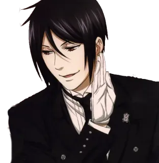 💬 Sebastian Michaelis Black Butler anime, manga, sebastian michaelis, black butler, butler, demon telegram sticker