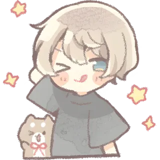 😋 อนิเมะ, การ์ตูน, หมา, ประกาย, คาวาอิ, น่ารัก, ตัวละคร telegram sticker