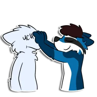 🤲 усн животное, милый, пушистый, мультфильм, наклейка telegram sticker
