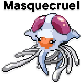😈 Masquecruel masquecruel, ポケモン, モンスター, ピクセルアート, クリーチャー, ゲームキャラクター telegram sticker