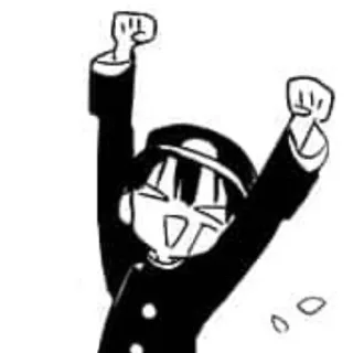 🥳 anime, senang, manga, perayaan, seragam sekolah, anak laki-laki, gembira whatsapp sticker