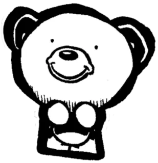 🙂 osito de peluche, oso, animal, dibujos animados, juguete, lindo telegram sticker