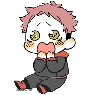 😳 @HAWKS Anime, Manga, Chibi, Niedlich, Kawaii, Sticker telegram sticker