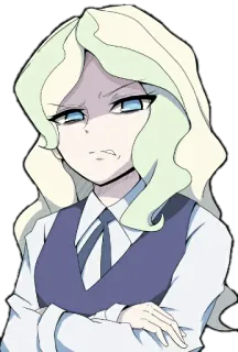 😠 Diana Cavendish Little Witch Academia Anime, Strega, Magia, Personaggio, Espressione telegram sticker