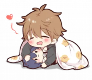 🏫 Anime, Chibi, Ngủ, Dễ thương, Hoạt hình telegram sticker
