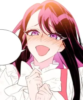 😍 动漫, 漫画, 女孩, 开心, 微笑, 卡通, 女性 telegram sticker