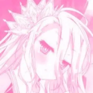 😏 Shiro No Game No Life Anime, Shiro, No Game No Life, Manga, Dễ thương, Hồng, Game whatsapp sticker
