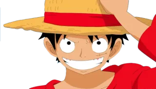 😏 Monkey D. Luffy One Piece 애니메이션, 만화, 원피스, 몽키 D. 루피, 밀짚모자, 해적, 만화, 캐릭터 telegram sticker
