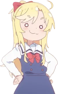 🥰 Anime, Personaje, Dibujos animados, Lindo, Chica, Uniforme escolar telegram sticker