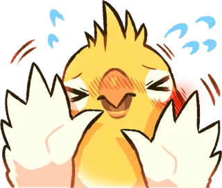 😣 鳥, ひよこ, かわいい, カワイイ, 絵文字, マンガ telegram sticker