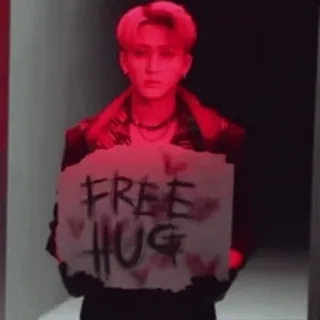 ❤️ Changbin Stray Kids FREE HUG [처랑] telegram sticker
