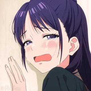 😭 anime, garota, triste, chorando, lágrimas, emocional telegram sticker