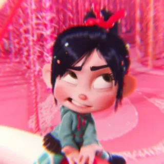 🩰 Vanellope von Schweetz Wreck-It Ralph dibujos animados, Disney, película, Vanellope, Ralph el demoledor, personaje, animación telegram sticker