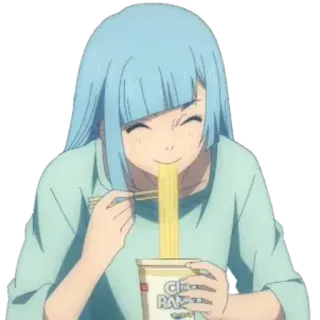🍜 CLIF RA Anime, Mädchen, Nudeln, Ramen, Essen, Essen telegram sticker