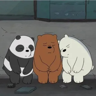 ▫️ Ice Bear We Bare Bears Bären, Cartoon, traurig, müde, süß, We Bare Bears whatsapp sticker