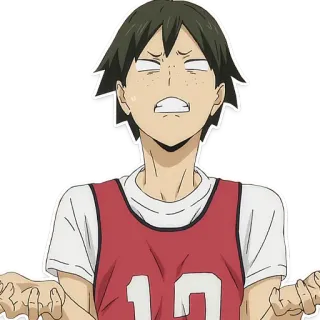 😖 Yamaguchi Tadashi Haikyuu!! Аниме, Haikyuu, Тадаши, Ямагучи, Манга telegram sticker