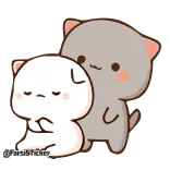😍 @farsiSticker gato, lindo, kawaii, amor, dibujos animados telegram sticker