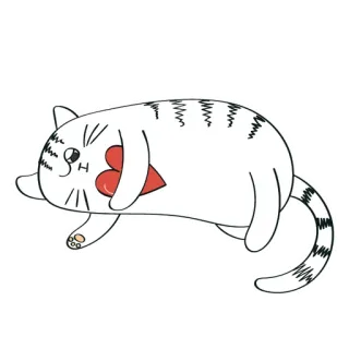 😍 แมว, สัตว์, น่ารัก, หัวใจ, รัก, สติกเกอร์ whatsapp sticker