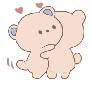 🤗 bear, hug, cute, kawaii, animal, cartoon telegram sticker