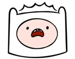 😧 Finn Adventure Time cartoon, animation, finn, adventure time, character telegram sticker