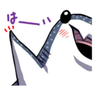 👋 はーパ tiburon, dibujos animados, animal telegram sticker