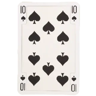 ♠️ Karte, Spielkarte, Pik, Pik Zehn, Spiel, Casino, Glücksspiel whatsapp sticker