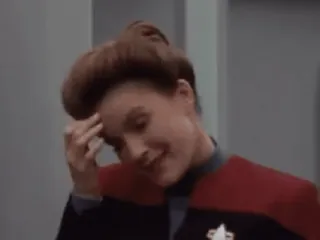 ☕️ Kira Nerys Star Trek: Deep Space Nine สตาร์เทรค, Deep Space Nine, คิรา เนริส, วิทยาศาสตร์, รายการทีวี telegram sticker