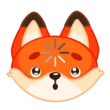 😵‍💫 fox, animal, cute, cartoon, mammal telegram sticker