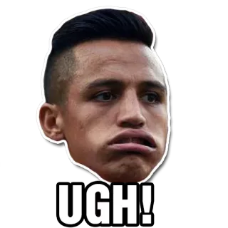 😑 UGH! угх, выражение, лицо, мем telegram sticker