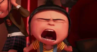 🤯 Agnes Despicable Me cartoon, despicable me, agnes, movie, animated telegram sticker