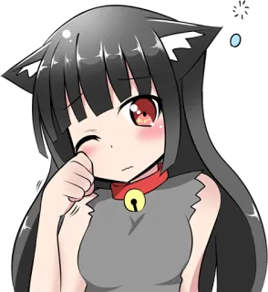 😪 Аниме, Catgirl, Каваий, Манга, Нэко telegram sticker