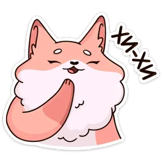 😅 хи-хи 狐狸, 动物, 可爱, 贴纸, 卡通 telegram sticker