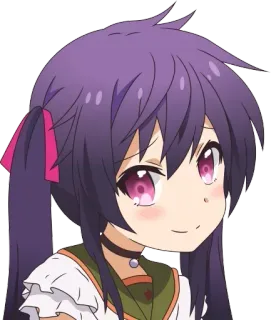 😳 anime, girl, cute, purple hair telegram sticker