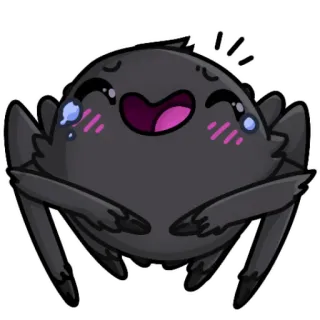😂 ragno, carino, cartone animato, adesivo, felice telegram sticker