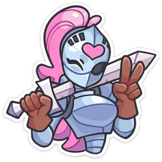 ✌ knight, armor, cartoon, sword, medieval, character telegram sticker