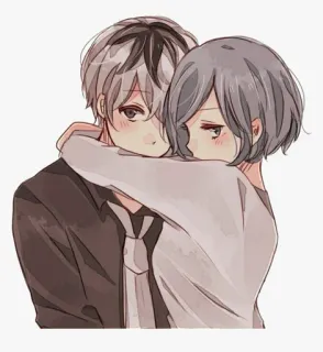 ❤️ Anime, Umarmung, Paar, Romantik, Süß telegram sticker