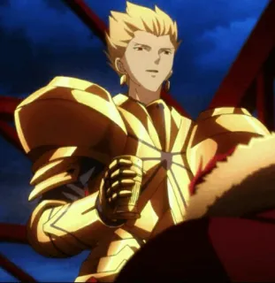 ✨ Gilgamesh Fate/Zero Anime, złoty, król, duch heroiczny, klasa Archer telegram sticker